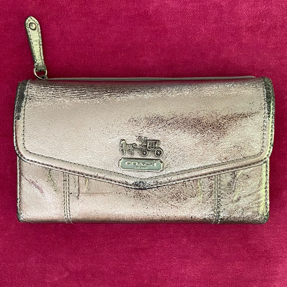 Coach Large Metallic Wallet